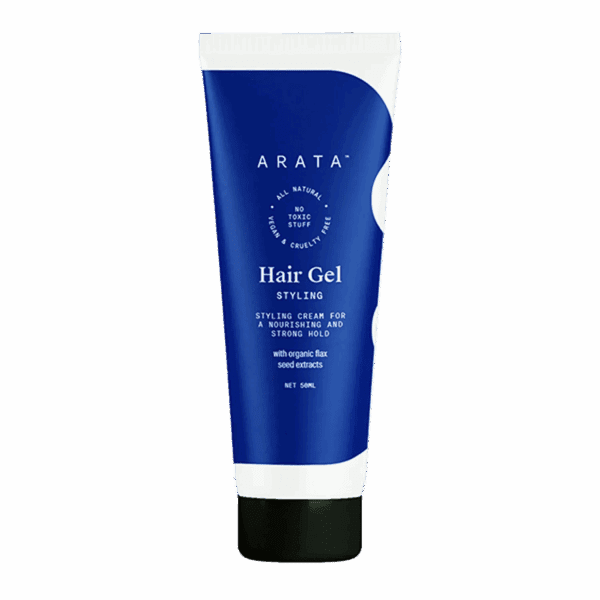Arata Natural Hair Gel for Styling, Shaping, Strong Hold (50 ml) - Arata