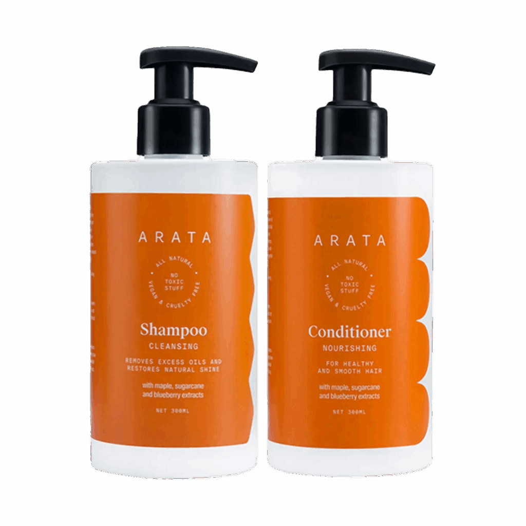 Arata Natural Happy Hair Shampoo And Conditioner Duo (2Pcs) - Arata