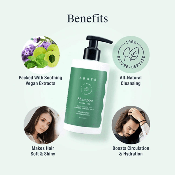 Arata Natural Hydrating Hair Shampoo (300ml) - Arata