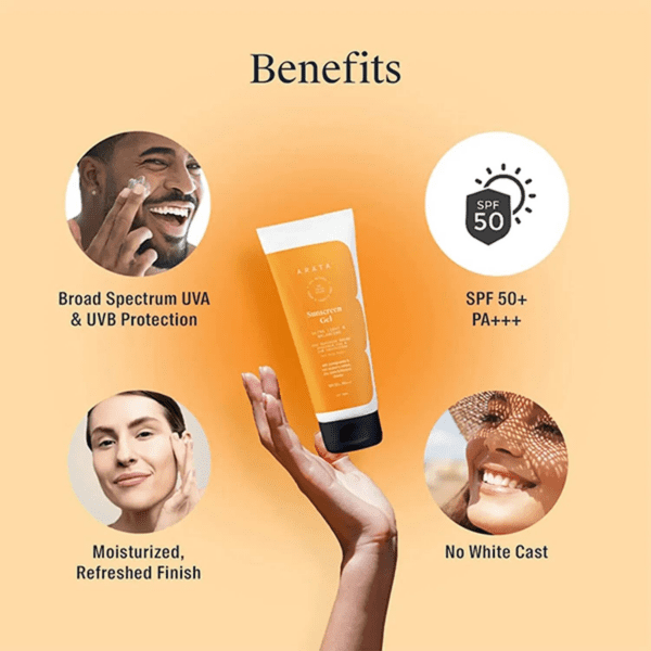 Arata Ultra Light & Balancing Sunscreen Gel (50ml) - Arata