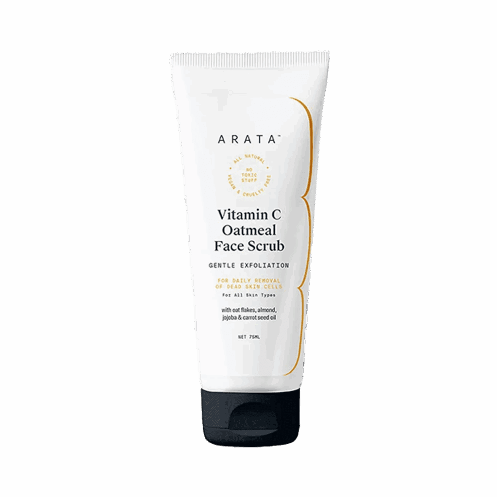 Arata Vitamin C Oatmeal Face Scrub (75ml) - Arata