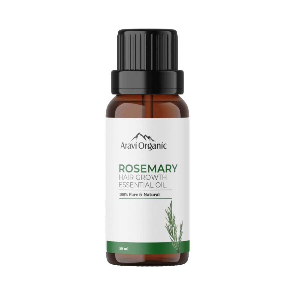 Aravi Organic 100% Pure Natural Rosemary Essential Oil For Hair Growth & Nourish Skin (50 ml) - Aravi Organic