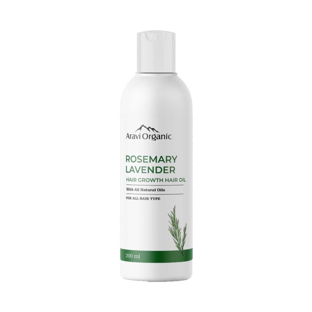 Aravi Organic 100% Pure Rosemary Lavender Hair Growth Carrier Hair Oil (200 ml) - Aravi Organic