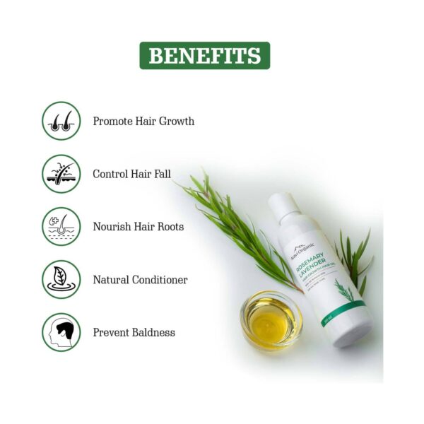 Aravi Organic 100% Pure Rosemary Lavender Hair Growth Carrier Hair Oil (200 ml) - Aravi Organic