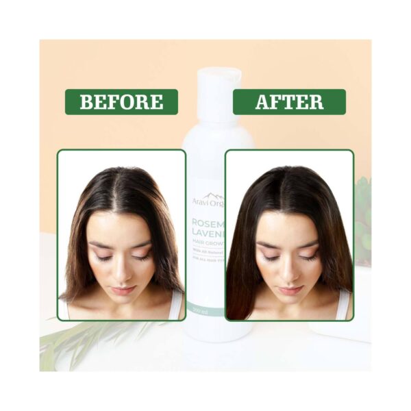 Aravi Organic 100% Pure Rosemary Lavender Hair Growth Carrier Hair Oil (200 ml) - Aravi Organic