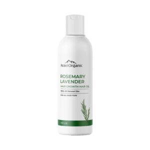 Aravi Organic 100% Pure Rosemary Lavender Hair Growth Carrier Hair Oil (200 ml) - Aravi Organic