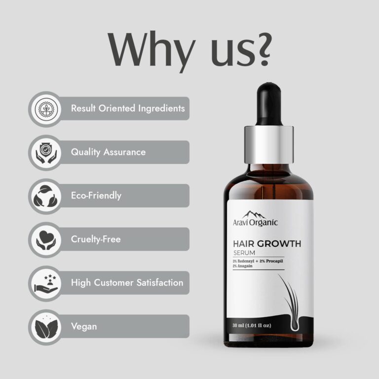 Aravi Organic Advanced Hair Growth Serum (30ml) - Aravi Organic