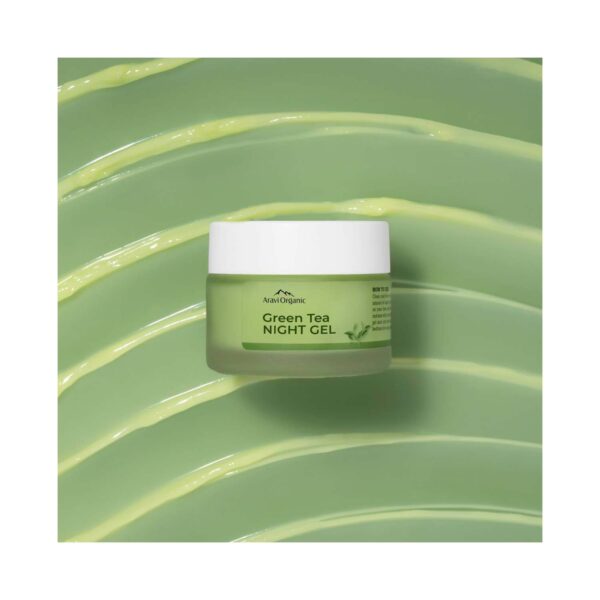 Aravi Organic Green Tea Night Gel Moisturizer For Overnight Hydration (50 ml) - Aravi Organic