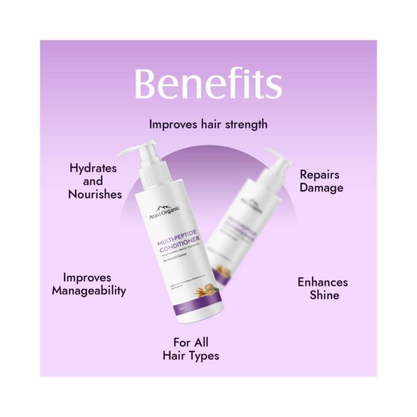 Aravi Organic Multi Peptide Hairfall Conditioner - Acetyl Tripeptide 3 & Rosemary (200 ml) - Aravi Organic