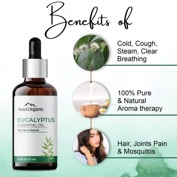 Aravi Organic Nilgiri Eucalyptus Essential Oil (15ml) - Aravi Organic