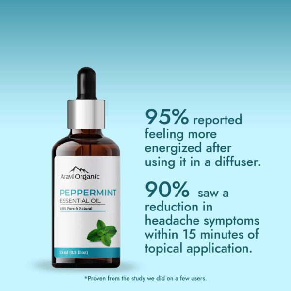 Aravi Organic Peppermint Essential Oil (15ml) - Aravi Organic