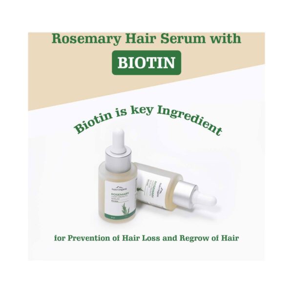 Aravi Organic Rosemary Boosts Hair Growth Serum with Biotin (30 ml) - Aravi Organic