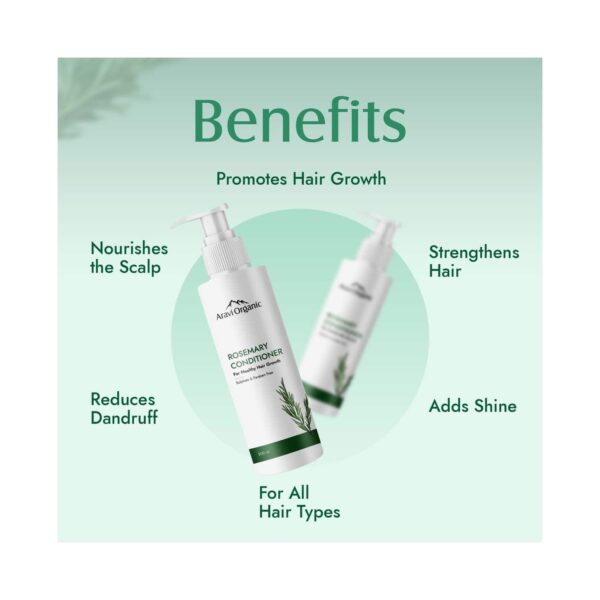 Aravi Organic Rosemary Hair Growth Conditioner - Enriched With Rosemary & Green Tea (200 ml) - Aravi Organic