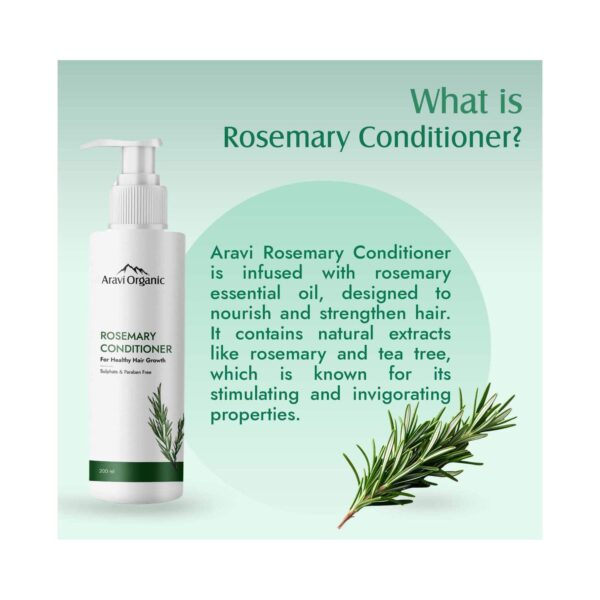 Aravi Organic Rosemary Hair Growth Conditioner - Enriched With Rosemary & Green Tea (200 ml) - Aravi Organic
