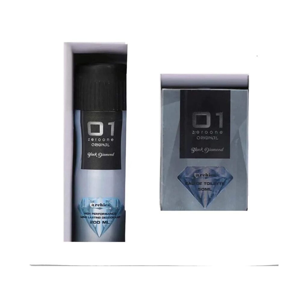 Archies Parfum 01 Original Black Diamond Eau De Toilette and Deodorant (2Pcs) - Archies Parfum