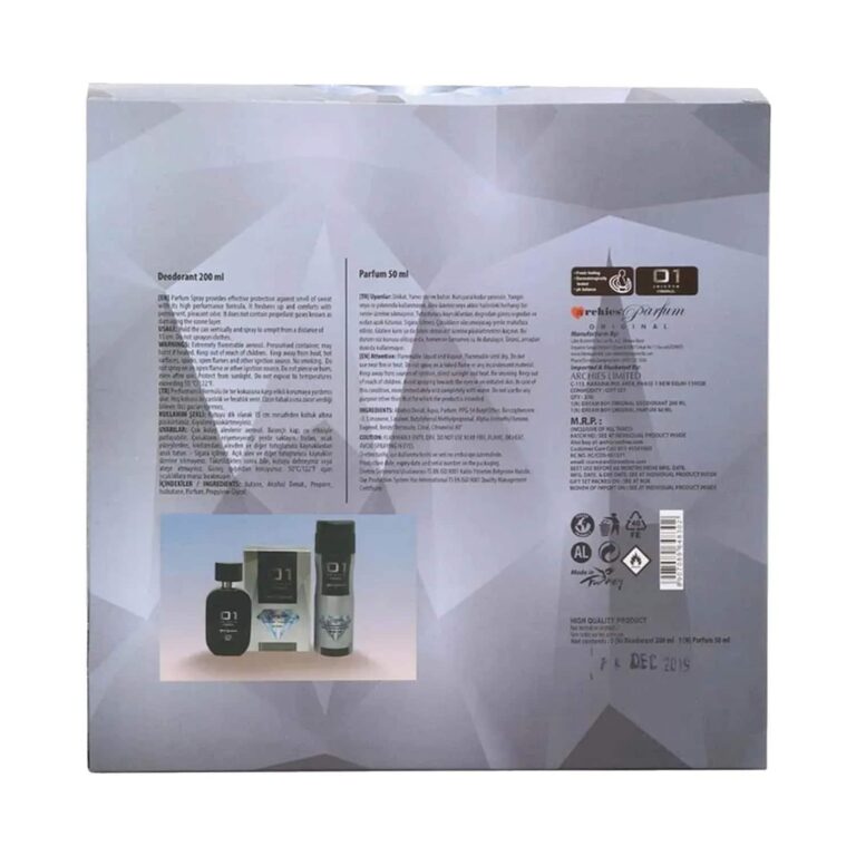 Archies Parfum 01 Original Black Diamond Eau De Toilette and Deodorant (2Pcs) - Archies Parfum
