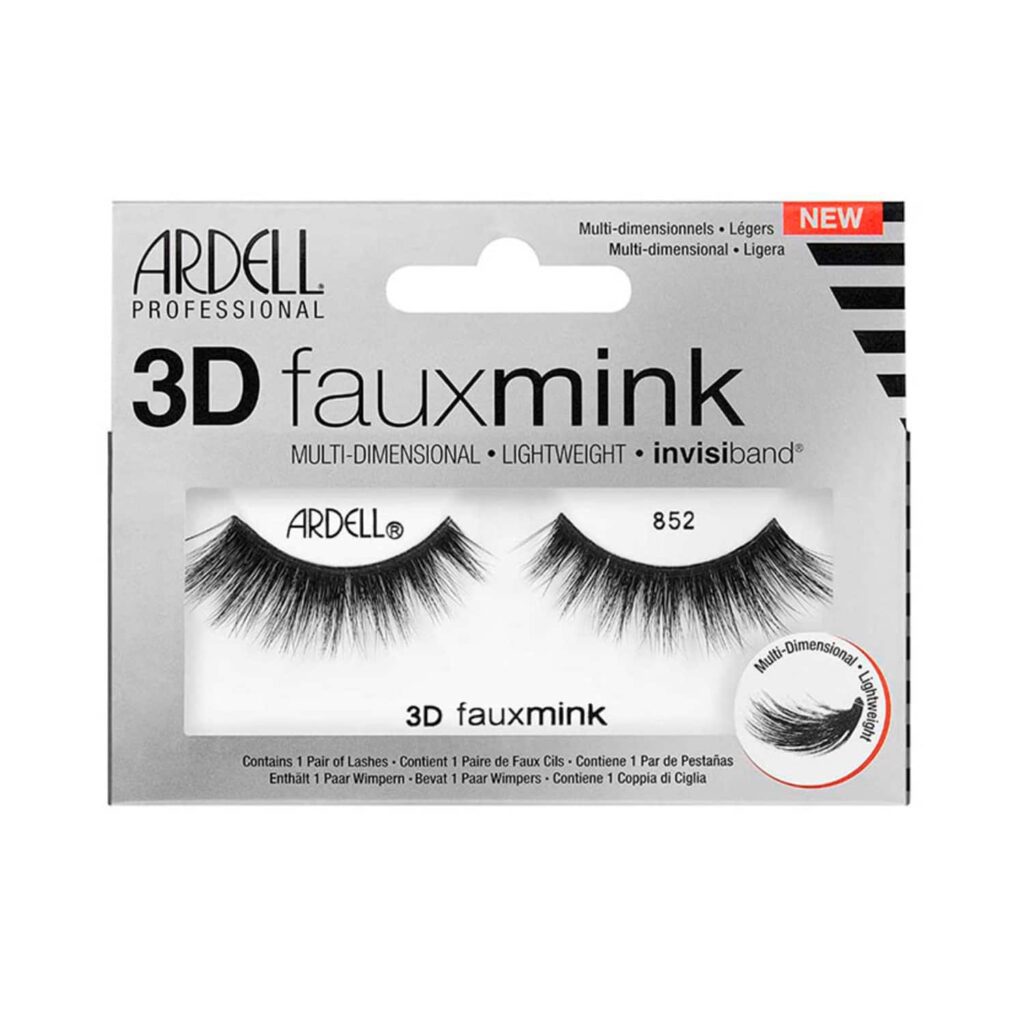 Ardell 3D Faux Mink Eyelashes 852 Black - 67448 (1 Pair) - Ardell