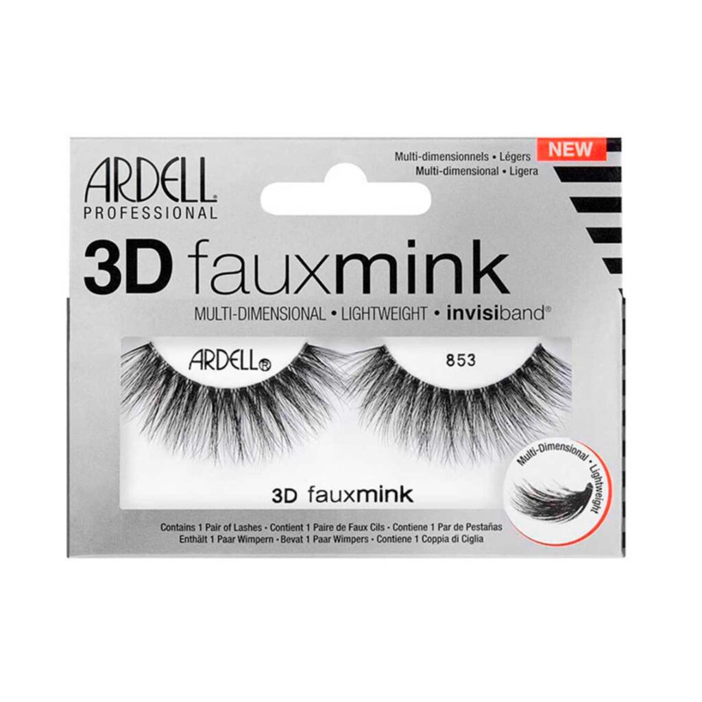Ardell 3D Faux Mink Eyelashes 853 Black - 67449 (1 Pair) - Ardell