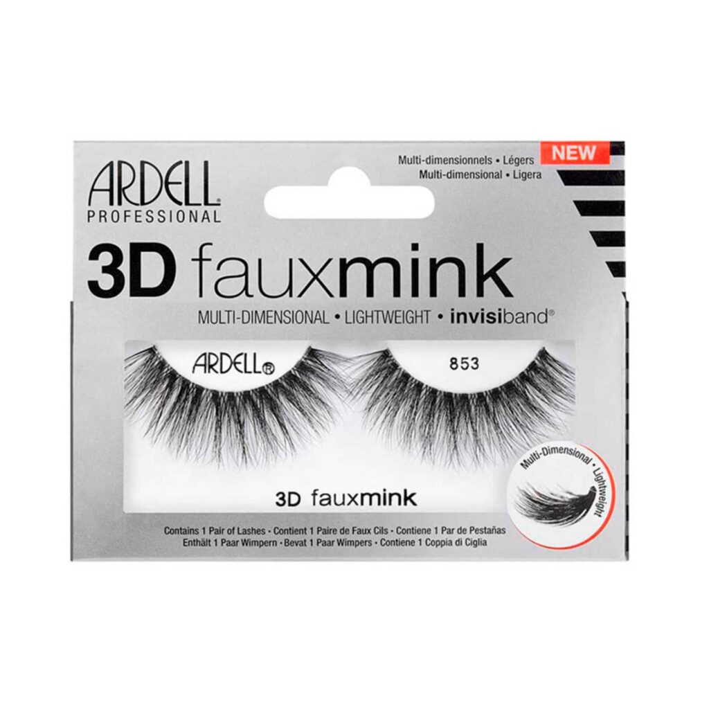 Ardell 3D Faux Mink Eyelashes 854 Black - 67450 (1 Pair) - Ardell