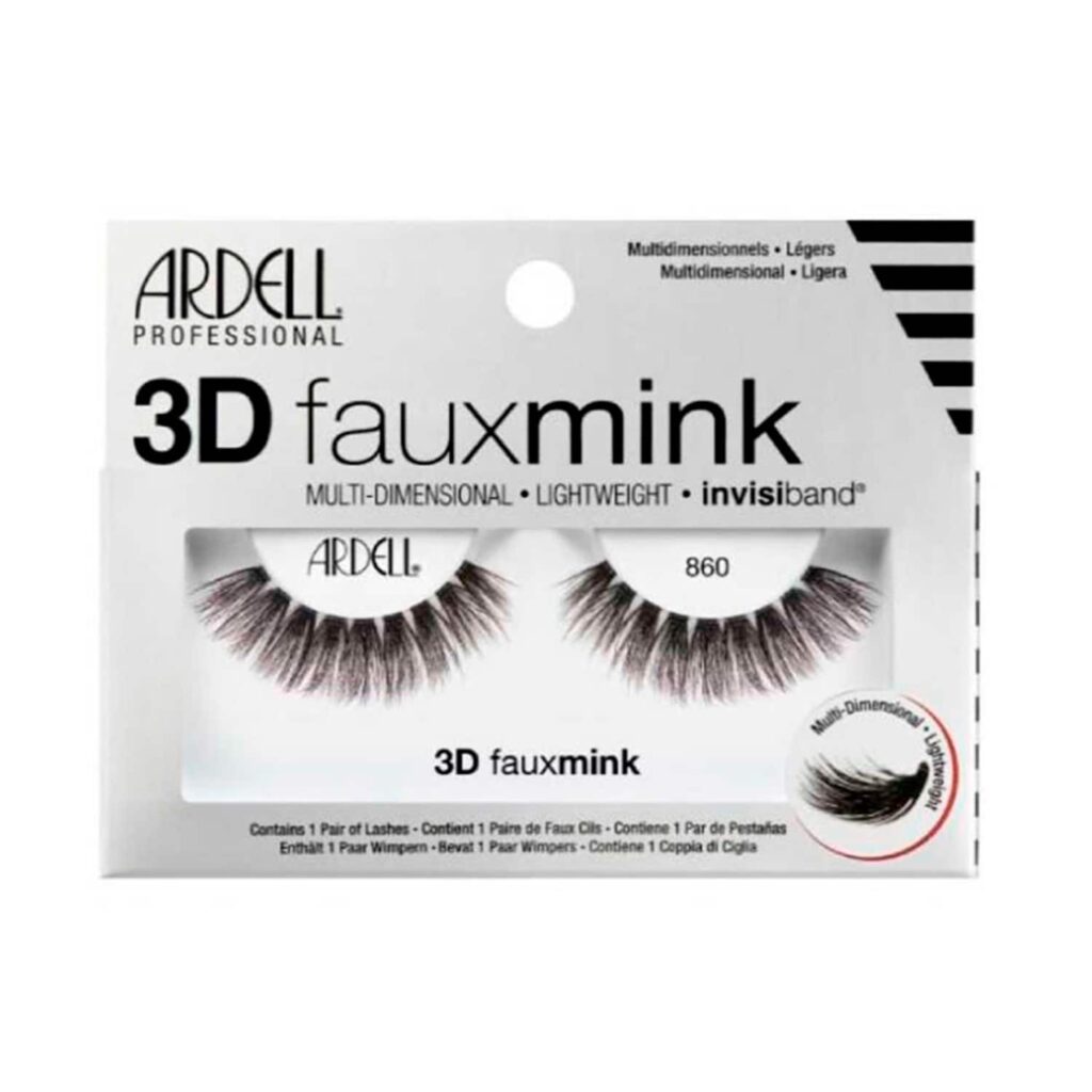 Ardell 3D Faux Mink Eyelashes 860 Black - 70483 (1 Pair) - Ardell