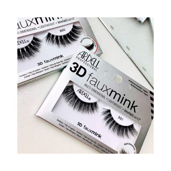 Ardell 3D Faux Mink Eyelashes 861 Black - 70484 (1 Pair) - Ardell