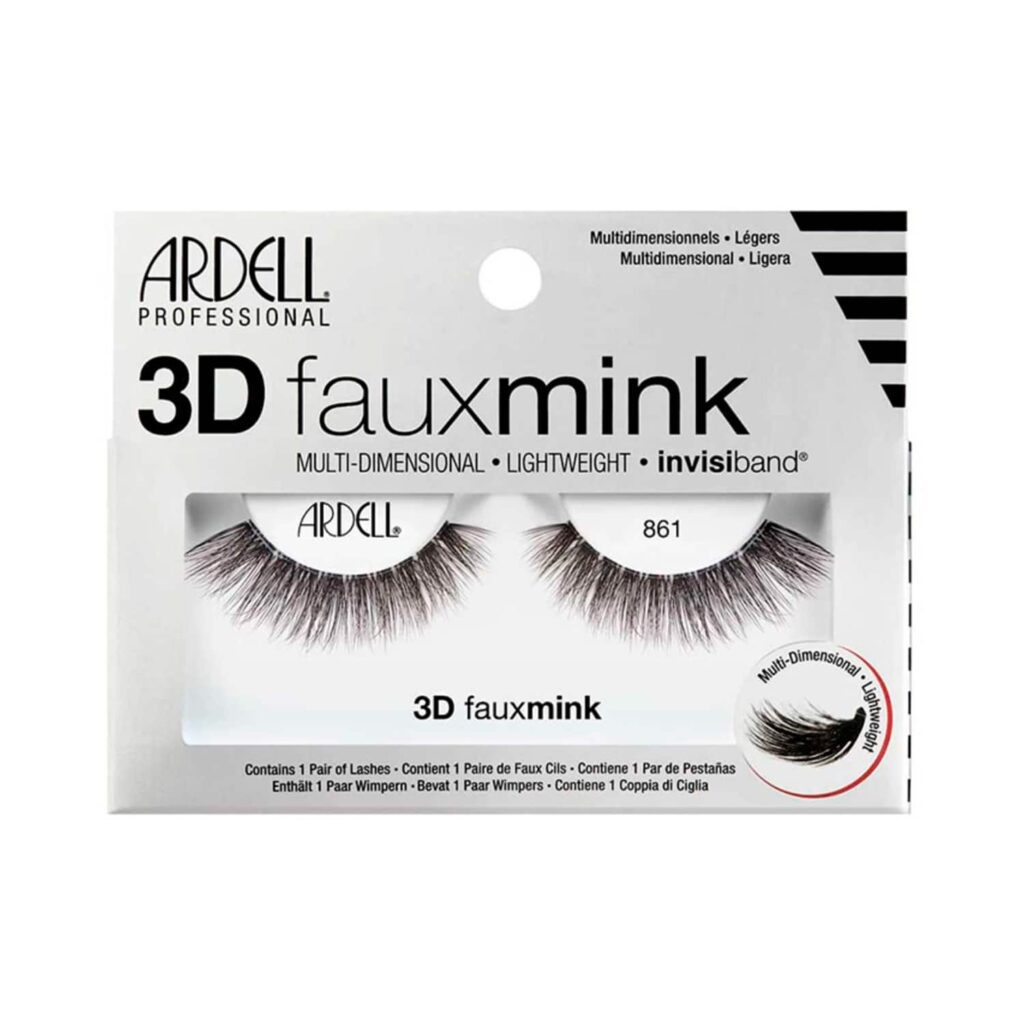 Ardell 3D Faux Mink Eyelashes 861 Black - 70484 (1 Pair) - Ardell
