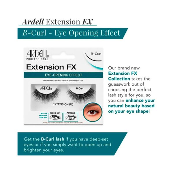 Ardell Extension FX B Curl - 68692 - Black (1 Pair) - Ardell