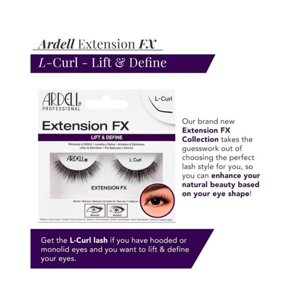 Ardell Extension FX L Curl - 68690 - Black (1 Pair) - Ardell