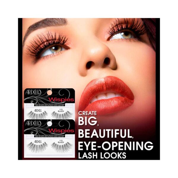 Ardell Wispies Eyelashes 113 Black - 61310 (1 Pair) - Ardell