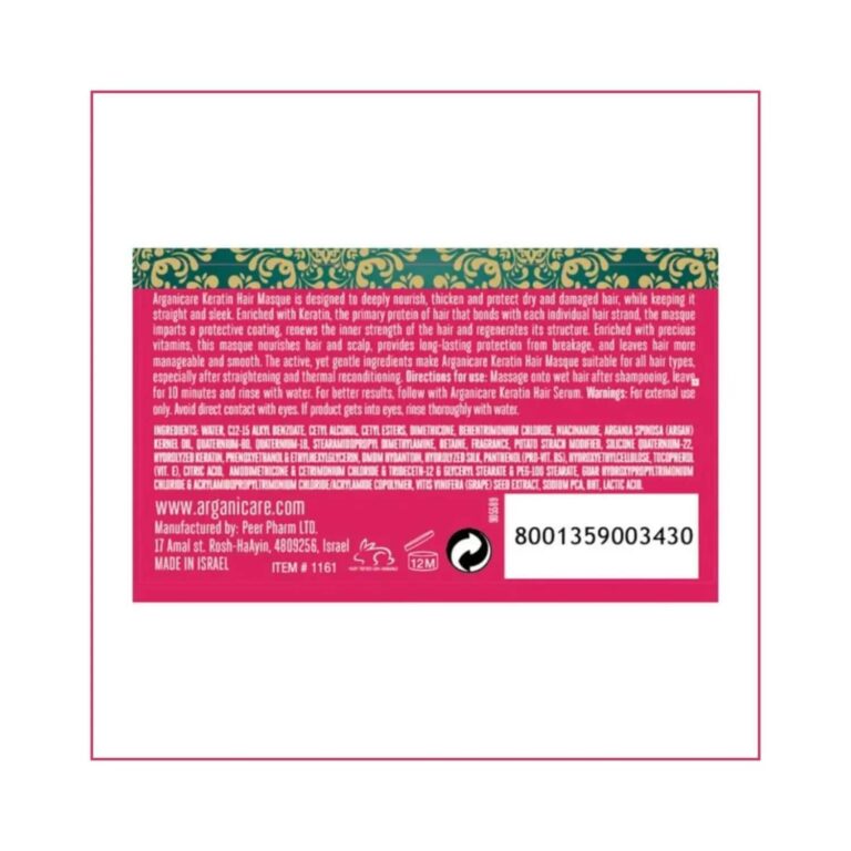 Arganicare Nourishing Keratin Hair Masque (500ml) - Arganicare