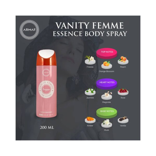 Armaf Vanity Femme Essence Perfume Body Spray (200ml) - Armaf