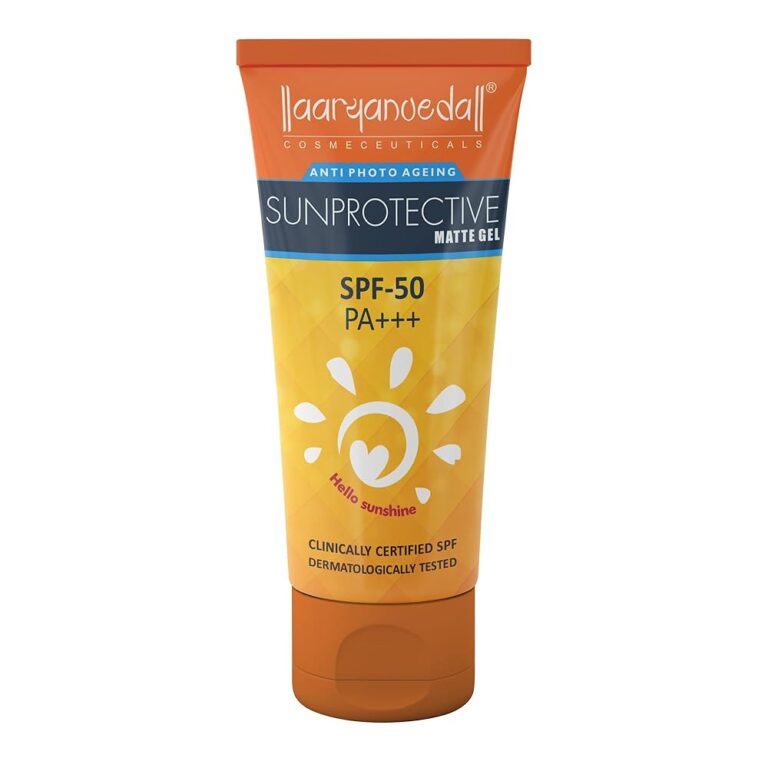 Aryanveda Sunprotective Matte Gel Sunscreen SPF 50 for Women & Men with PA+++, For All Skin Types, 60g