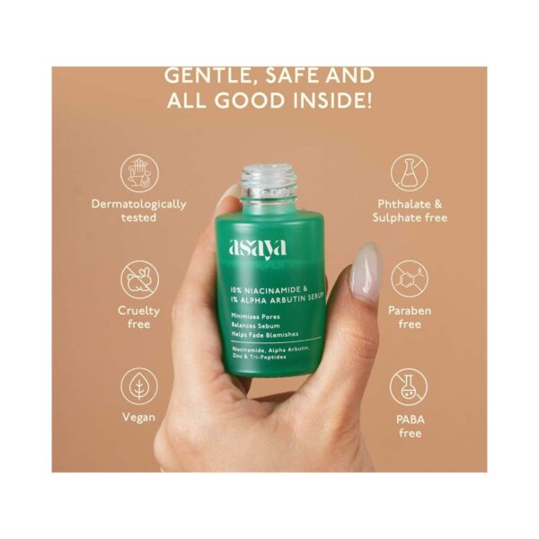 Asaya 10% Niacinamide & 1% Alpha Arbutin Face Serum (30 ml) - Asaya