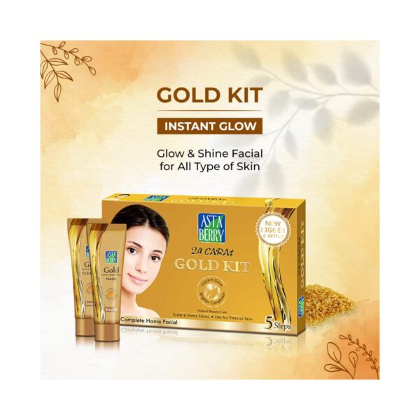 Astaberry Gold Mini Facial Kit 5 Steps (100g) - Astaberry