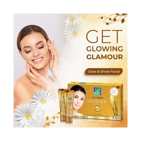 Astaberry Gold Mini Facial Kit 5 Steps (100g) - Astaberry