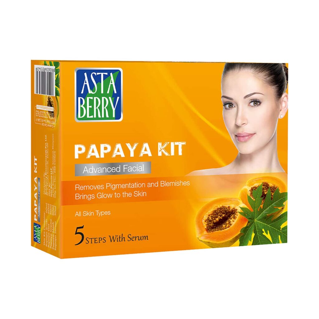 Astaberry Papaya Mini Facial Kit 5 Steps (100g) - Astaberry