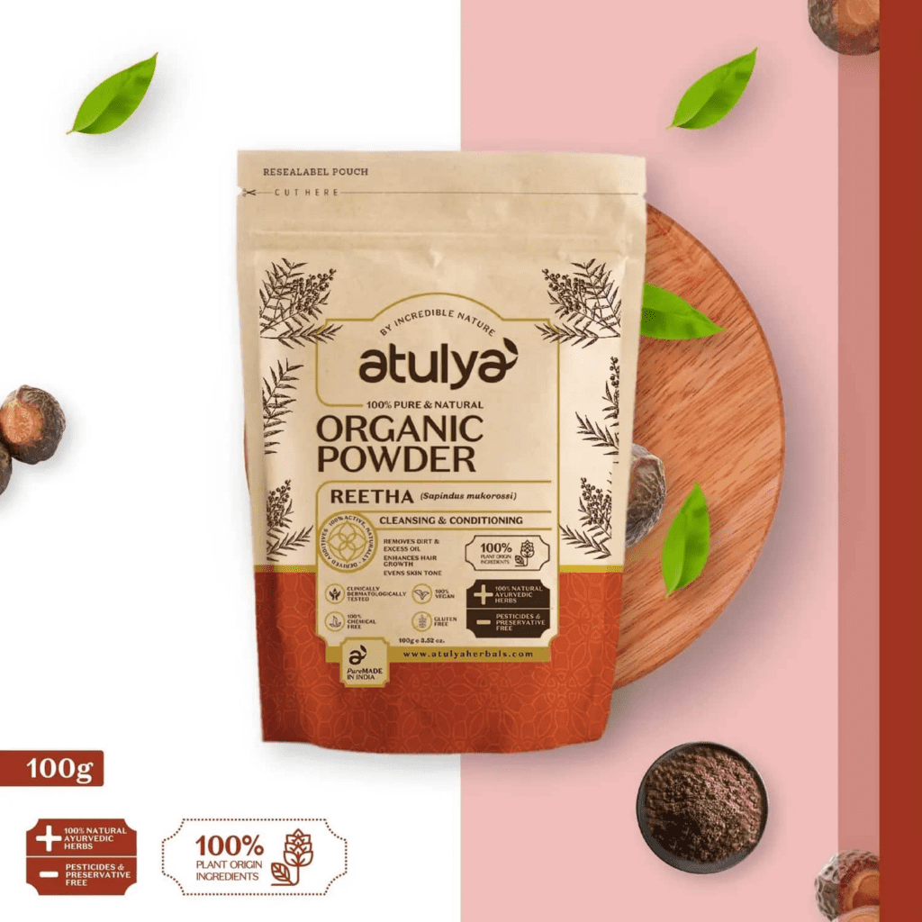 Atulya Reetha Organic Powder (100g) - Atulya