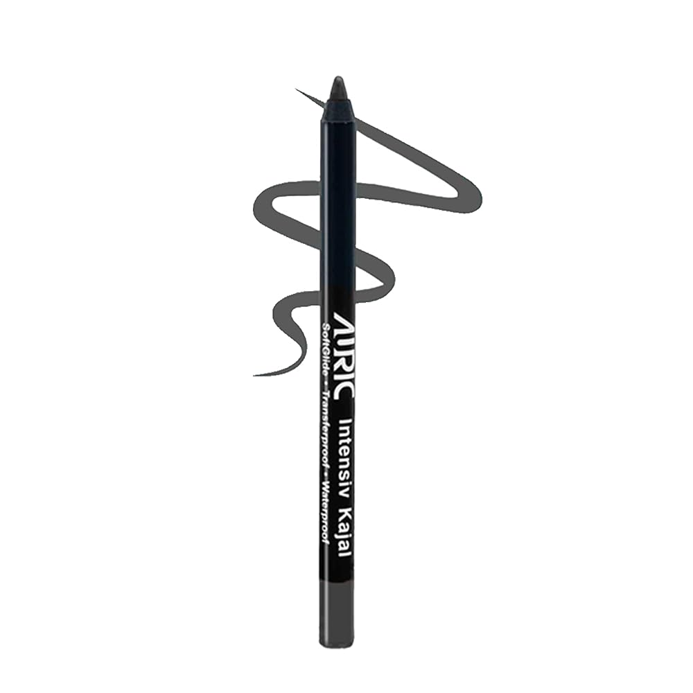Auric Intensiv Kajal Pencil I Long Lasting, Water Proof, Smudge Proof, Hypoallergenic, Easy-to-apply I Ophthalmologically Tested I (Moonlight Grey-1.2g)