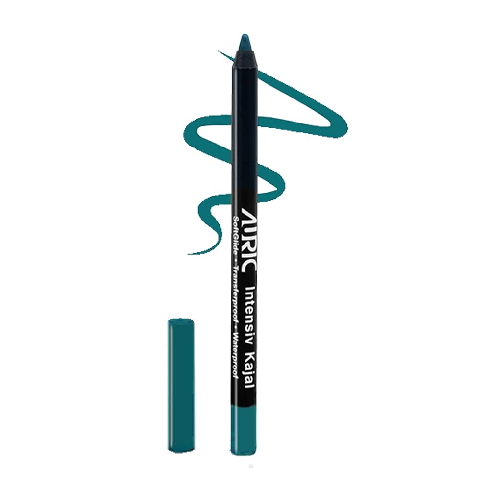 Auric Intensiv Kajal Pencil I Long Lasting, Water Proof, Smudge Proof, Hypoallergenic, Easy-to-apply I Ophthalmologically Tested I (Mystique Teal-1.2g)