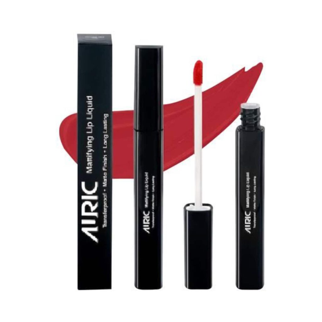 Auric Mattifying Lip Liquid Lipstick - 3313 Red Potion (4ml) - Auric