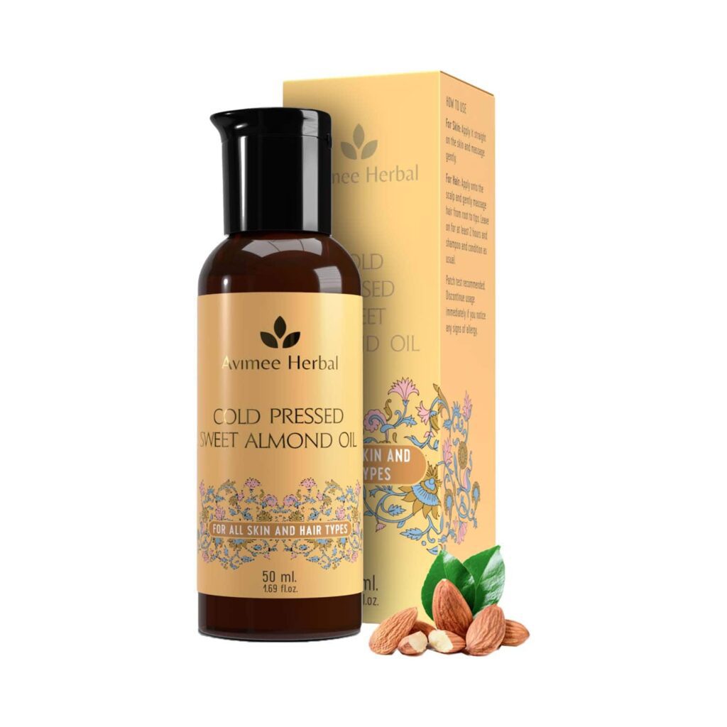 Avimee Herbal Cold Pressed Almond Oil (50 ml) - Avimee Herbal