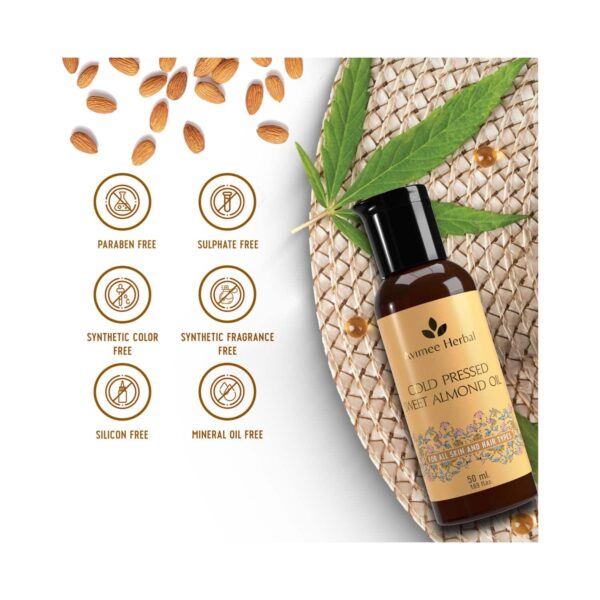 Avimee Herbal Cold Pressed Almond Oil (50 ml) - Avimee Herbal