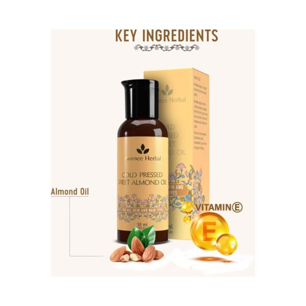 Avimee Herbal Cold Pressed Almond Oil (50 ml) - Avimee Herbal