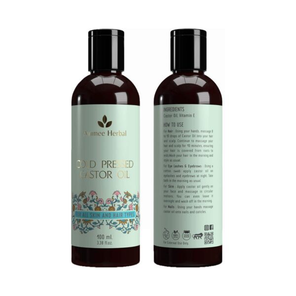 Avimee Herbal Cold Pressed Castor Oil (100 ml) - Avimee Herbal