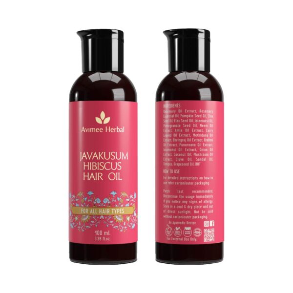 Avimee Herbal Javakusum Hibiscus Hair Oil (100 ml) - Avimee Herbal