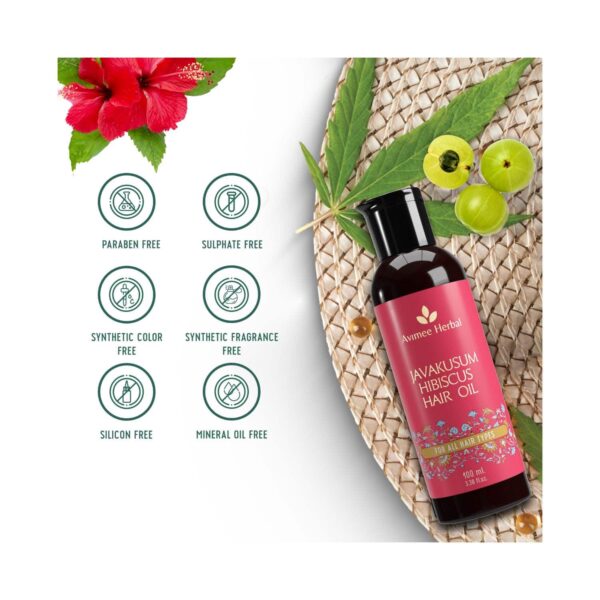 Avimee Herbal Javakusum Hibiscus Hair Oil (100 ml) - Avimee Herbal
