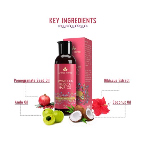 Avimee Herbal Javakusum Hibiscus Hair Oil (100 ml) - Avimee Herbal