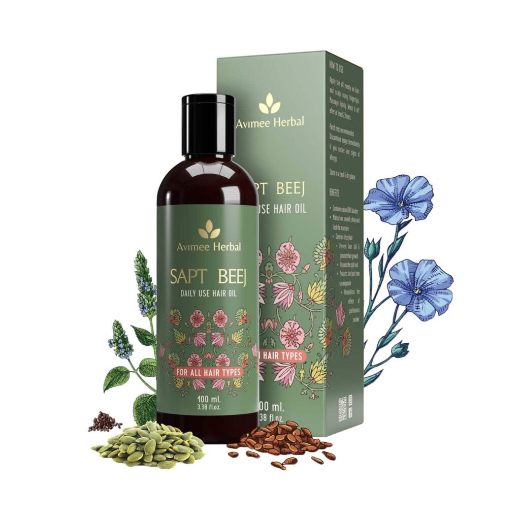 Avimee Herbal Saptbeej Hair Oil (100 ml) - Avimee Herbal