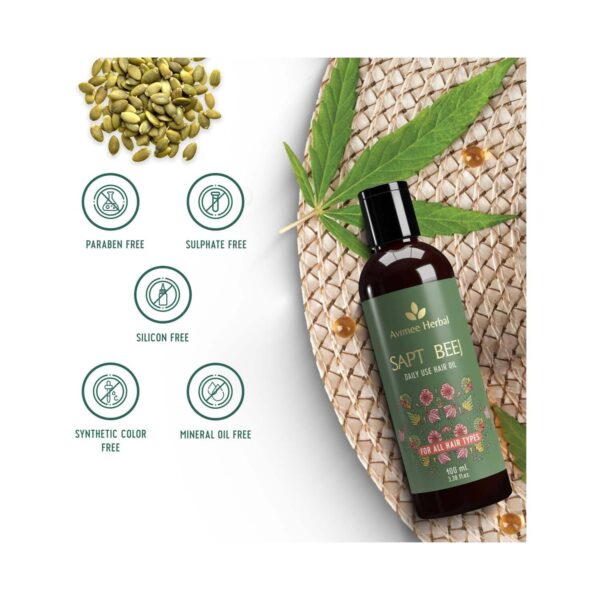Avimee Herbal Saptbeej Hair Oil (100 ml) - Avimee Herbal