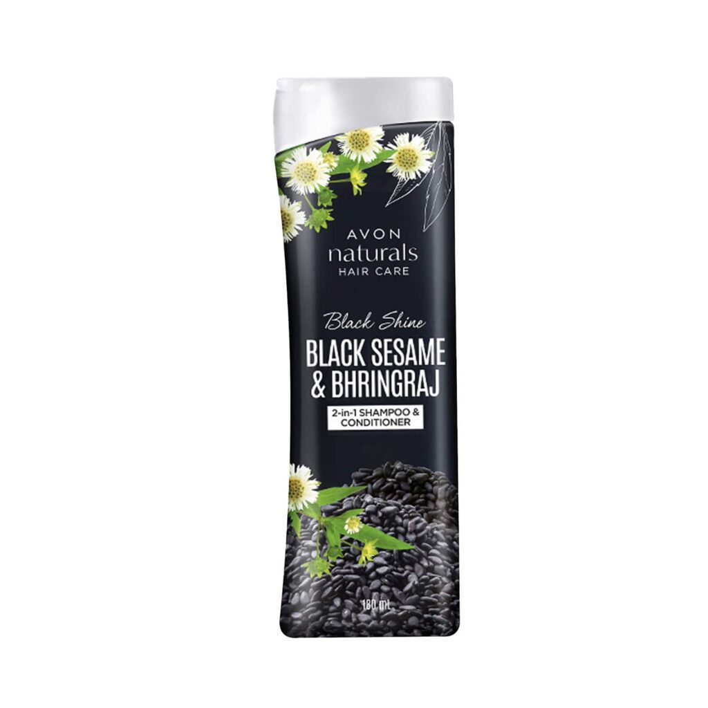 Avon Naturals Black Shine Bhringraj 2-In-1 Shampoo & Conditioner (180ml) - Avon